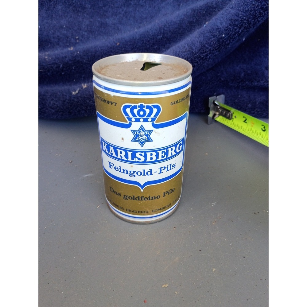 Karlsberg Feingold- Pils Germany Pull Tab 1960-70 Empty Beer Can
